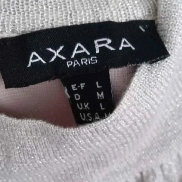 Axara Paris  knitted grey turtleneck midi Dress - Picture 10 of 10